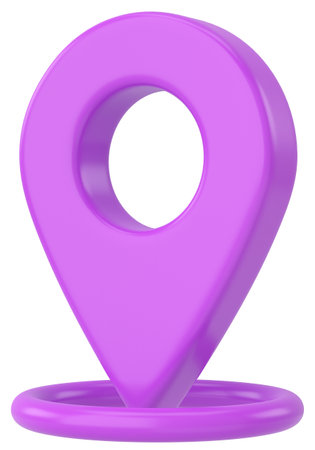3D location sign. 3D icon. 3D illustration.の写真素材