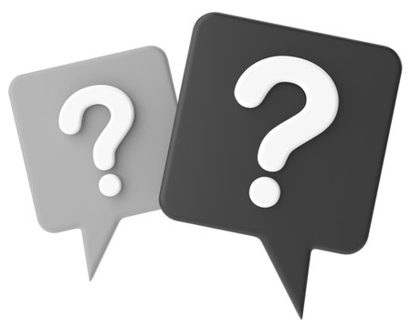Question mark. Frequently Asked Questions (FAQ). 3D illustration.の写真素材