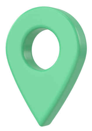 3D location sign. 3D icon. 3D illustration.の写真素材