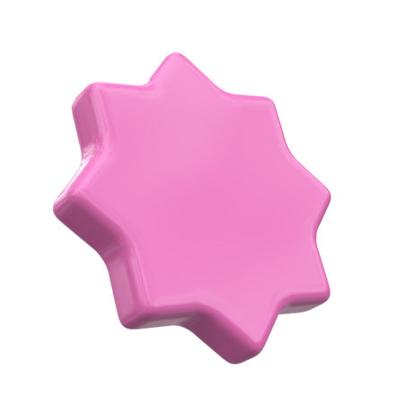 3D star tag. 3D banner decoration.の写真素材