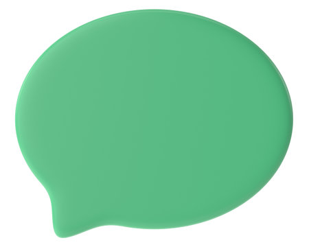 Speech bubble. Speech balloon. Text box. 3D illustration.の写真素材
