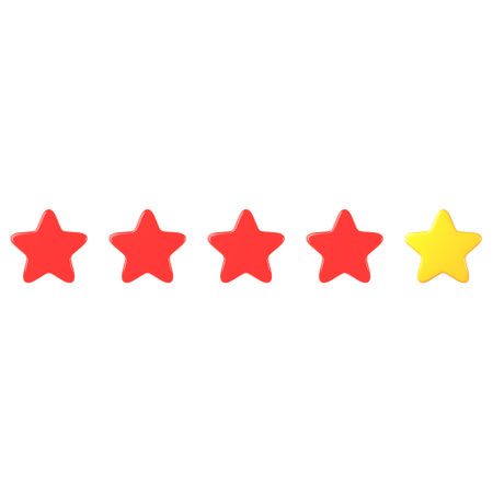 Review start. Start rating. 3D element.の写真素材