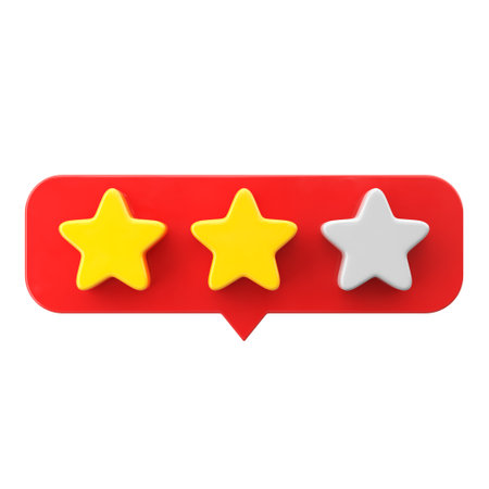 Review star. Star rating. 3D element.の写真素材