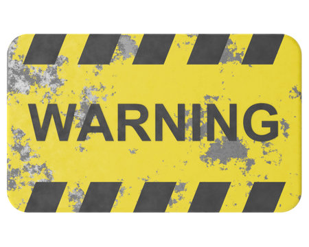 Warning sign. 3D illustration.の写真素材