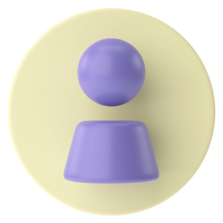 User icon. Account icon. 3D illustration.の写真素材