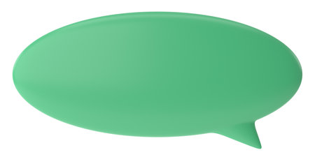 Speech bubble. Speech balloon. Text box. 3D illustration.の写真素材