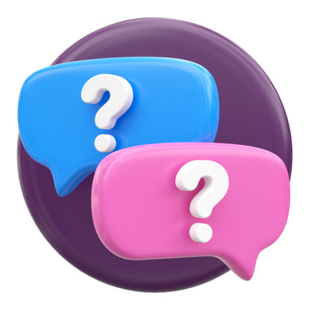 Q&A icon. FAQ icon. 3D element.の写真素材