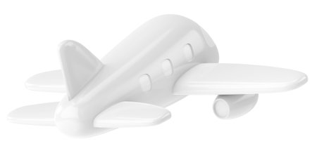 Airplane 3D. Travel element. 3D illustration.の写真素材