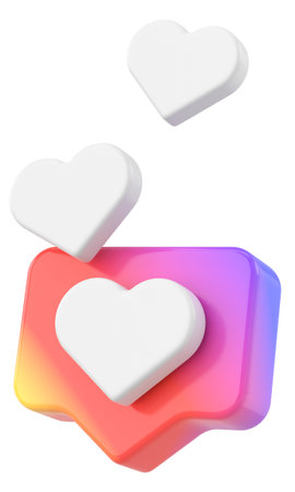 3D like icon. 3D illustration.の写真素材