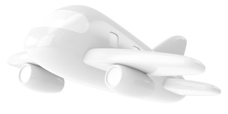 Airplane 3D. Travel element. 3D illustration.の写真素材