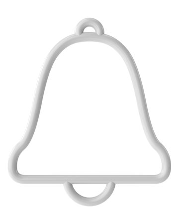 Christmas line art. Christmas bell. 3D illustration.の写真素材
