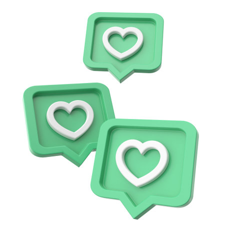 3D like icon. 3D icon. 3D illustration.の写真素材