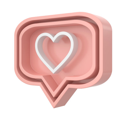 Like icon. Love icon. 3D illustration.の写真素材