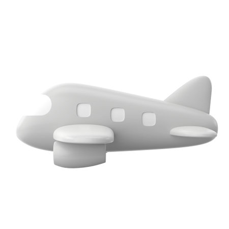 Airplane 3D. Travel element. 3D illustration.の写真素材