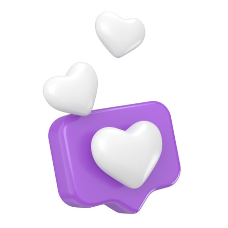 3D like icon. 3D illustration.の写真素材