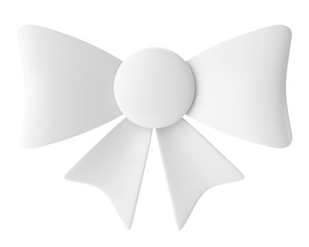 Ribbon. 3D bow. 3D illustration.の写真素材