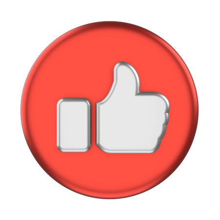 3D like icon. like button. 3D element.の写真素材