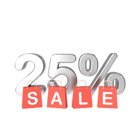Twenty five percent sale. 25% sale. Sale banner decoration.の写真素材