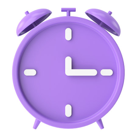 3D alarm clock. 3D illustration.の写真素材