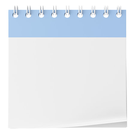 Empty calendar. 3D calendar. 3D illustration.の写真素材