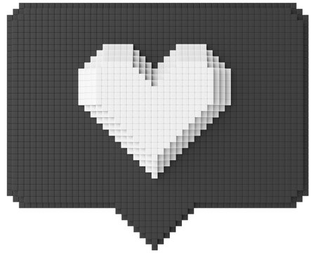 Like icon. Love icon. 3D illustration.の写真素材