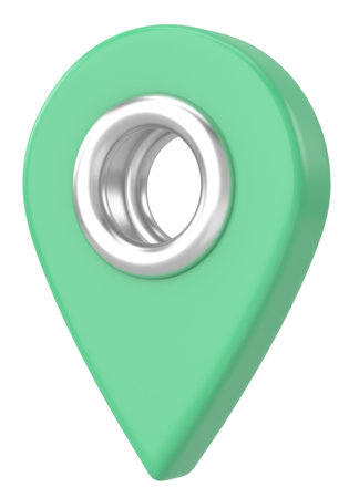 3D location sign. 3D icon. 3D illustration.の写真素材