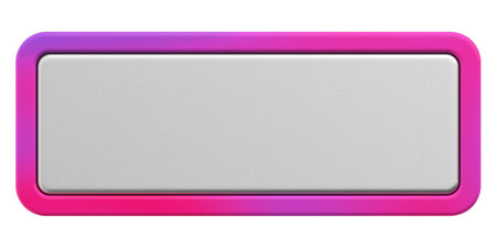 3D button. Empty button. 3D illustration.の写真素材