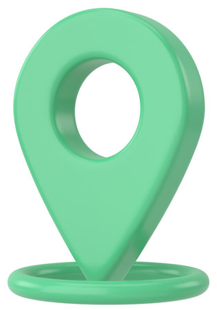 3D location sign. 3D icon. 3D illustration.の写真素材