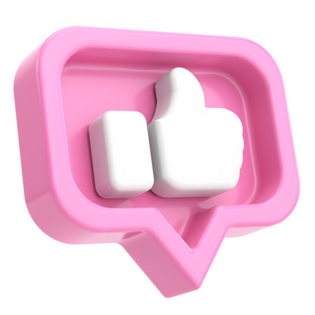 Like icon. 3D icon. 3D illustration.の写真素材