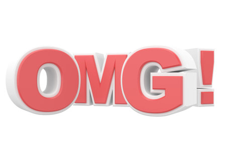 Oh my god. 3D OMG abbreviation.の写真素材