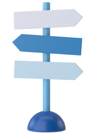 Direction sign. 3D signpost. 3D illustration.の写真素材