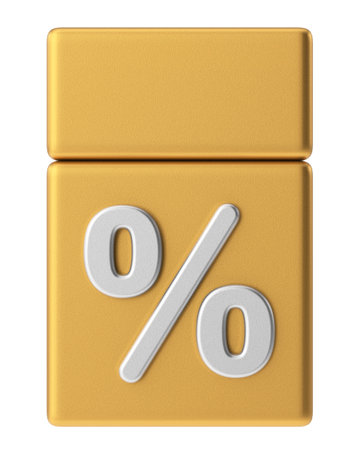 Sale tag. Percent tag. 3D tag. 3D illustration.の写真素材