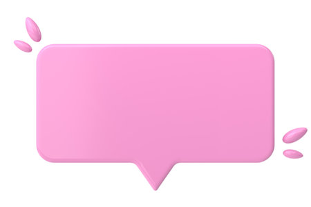 Speech bubble. Chat bubble. 3D illustration.の写真素材