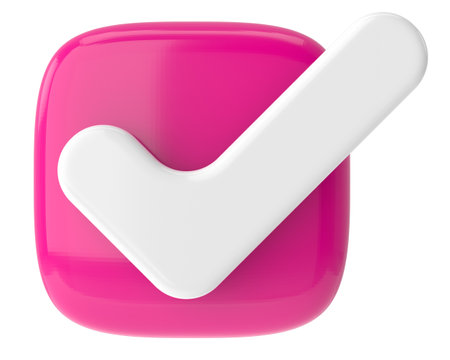 Check mark. Checkbox. 3D illustration.の写真素材
