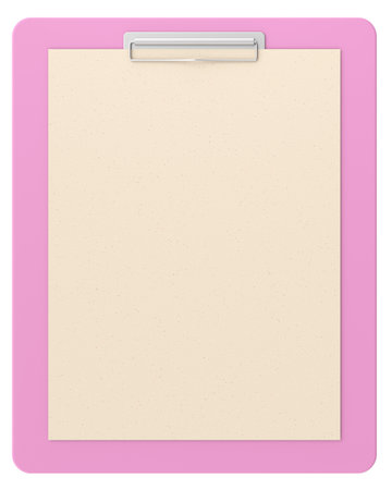 Clipboard with note paper. 3D illustration.の写真素材