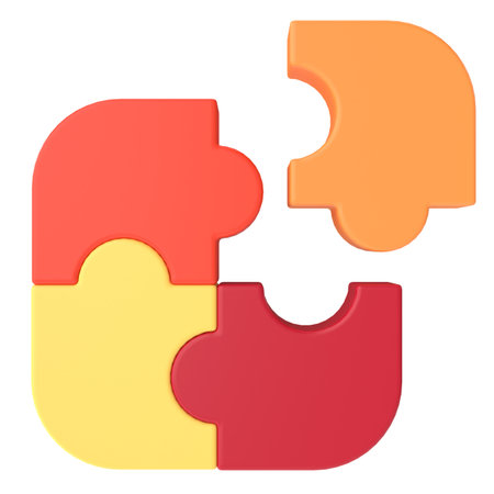 3D puzzle. 3D icon.の写真素材