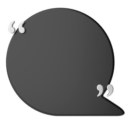 Speech bubble with double quote. 3D illustration.の写真素材