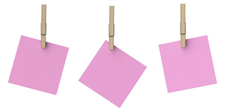 3D note paper. 3D illustration.の写真素材