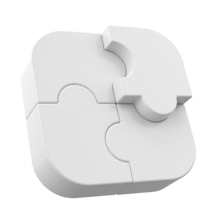 3D puzzle. 3D icon.の写真素材