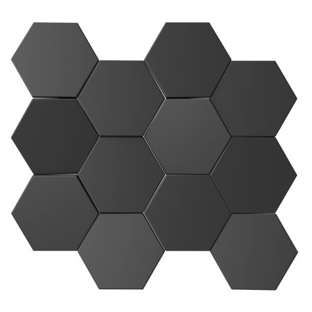 Hexagon shape. 3D hexagon.の写真素材