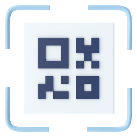 QR Code area. 3D illustration.の写真素材