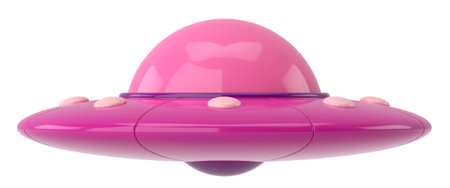 UFO. 3D illustration. 3D rendering.の写真素材