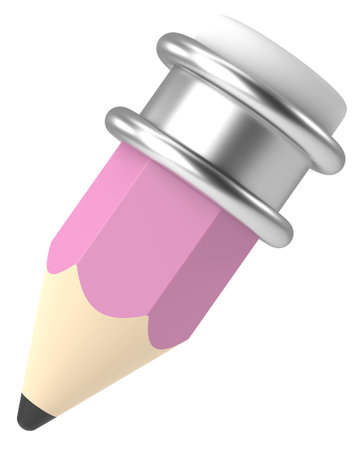 3D pencil. 3D illustration. 3D rendering.の写真素材