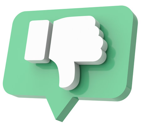 3D dislike icon. 3D illustration.の写真素材