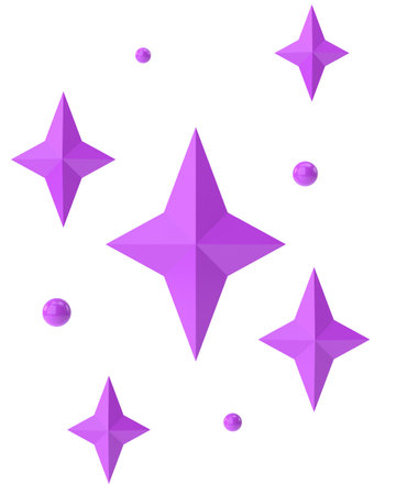 Sparkle effect. 3D illustration.の写真素材