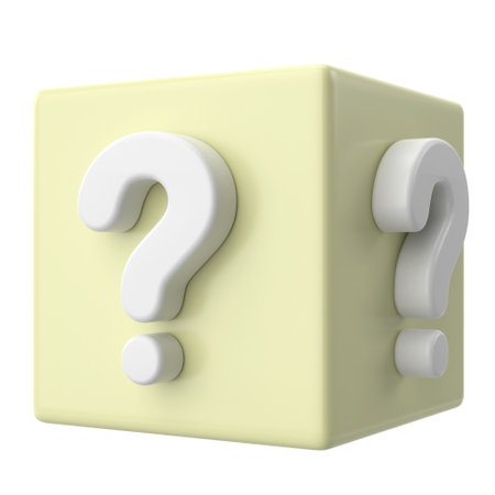 Mystery box. Question mark sign. 3D element.の写真素材