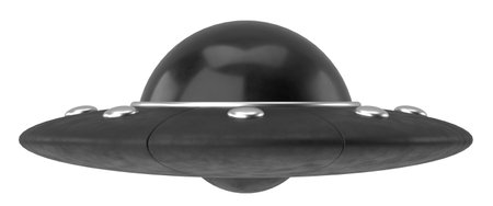 UFO. 3D illustration. 3D rendering.の写真素材