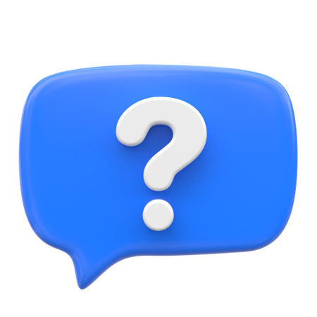 Question mark sign icon. Live chat. 3D icon.の写真素材