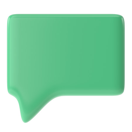Speech bubble. Speech balloon. Text box. 3D illustration.の写真素材