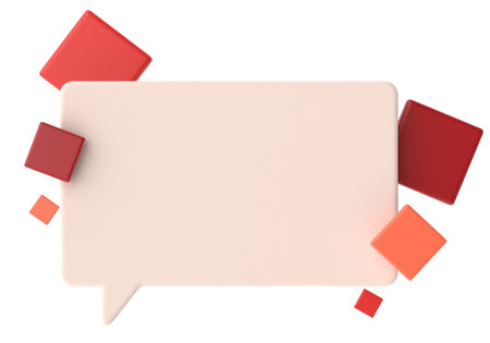 Speech bubble. 3D text box.の写真素材